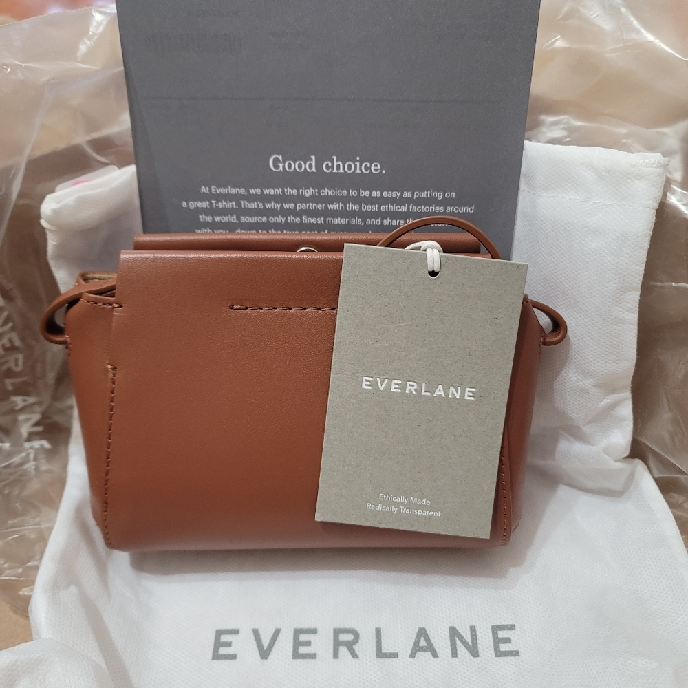 Everlane Micro Form Bag, Cognac NWT